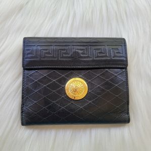 🖤Gianni Versace Black Leather Bifold Wallet